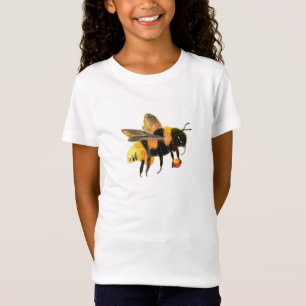 Camiseta Abeja cargando pólen de meninas 