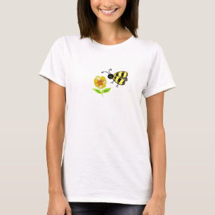 Camiseta Abeja com Flor Amarela