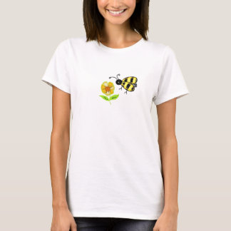Camiseta Abeja com Flor Amarela