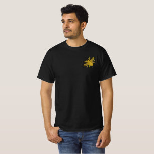 Camiseta Abeja dourada real imitação de bordado