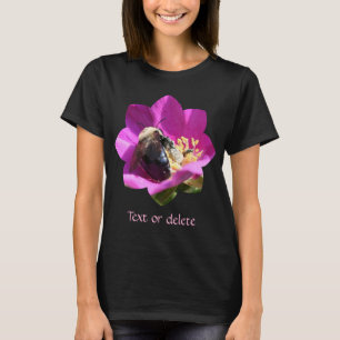 Camiseta Abeja Melífera Em Rosa Personalizada