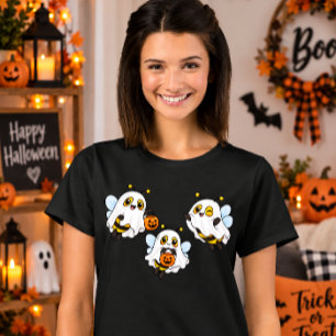 Camiseta Abejas Boo Lindas Abelhas Fantasmas Halloween