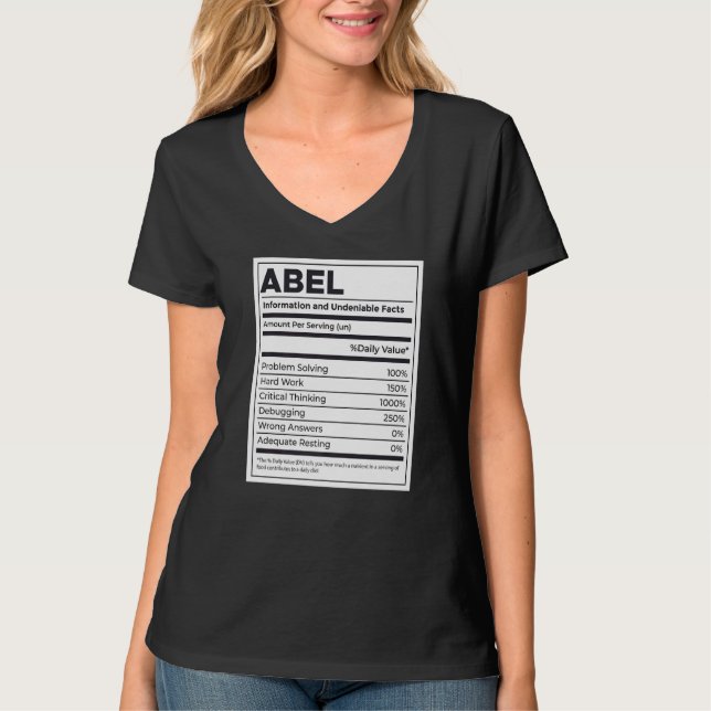 Camiseta Abel Nutrition Information Problem Solving Duro Wo (Frente)