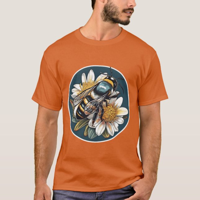Camiseta Abelha Australiana de Banda Azul Uma Espécie Nativ (Frente)