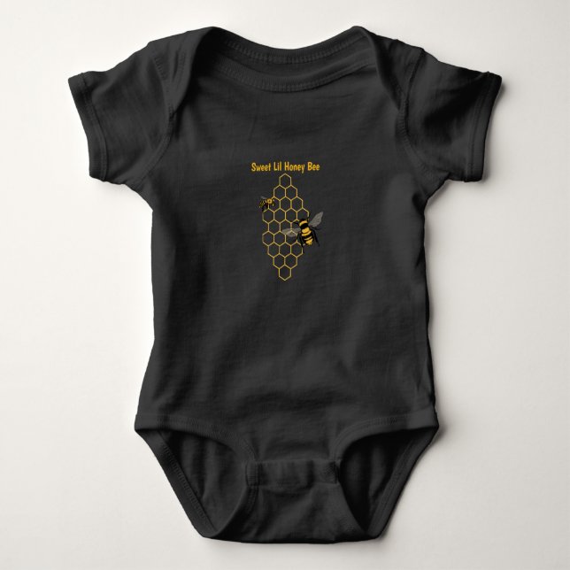 Camiseta Abelha Bebê Bodysuit (Frente)