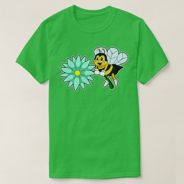 Camiseta Abelha com Flor 1 (Frente do Design)