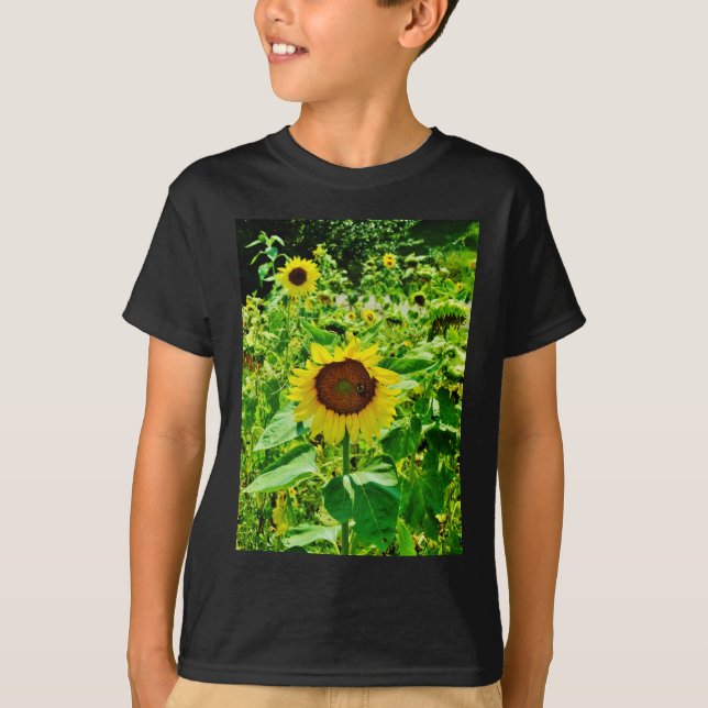 Camiseta Abelha de girassol amarelo (Frente)