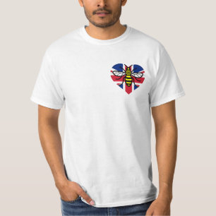 Camiseta Abelha de Manchester e solidariedade do coração 