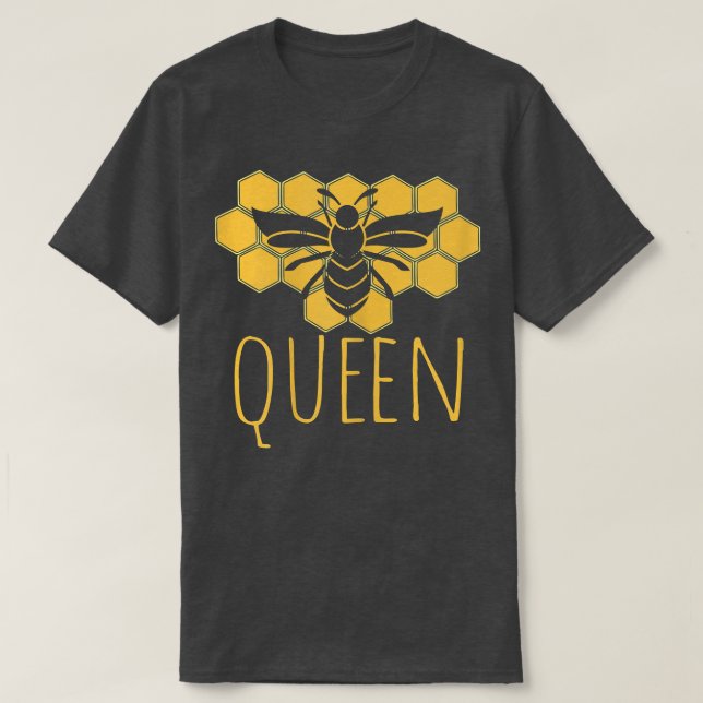 Camiseta Abelha-de-mel, abelha-de-bico-doce, Rainha (Frente do Design)