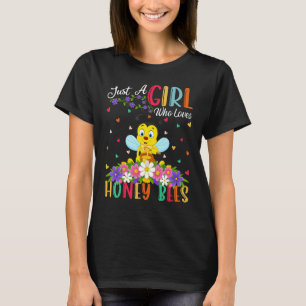Camiseta Abelha De Mel Apenas Uma Menina Que Ama As Abelhas
