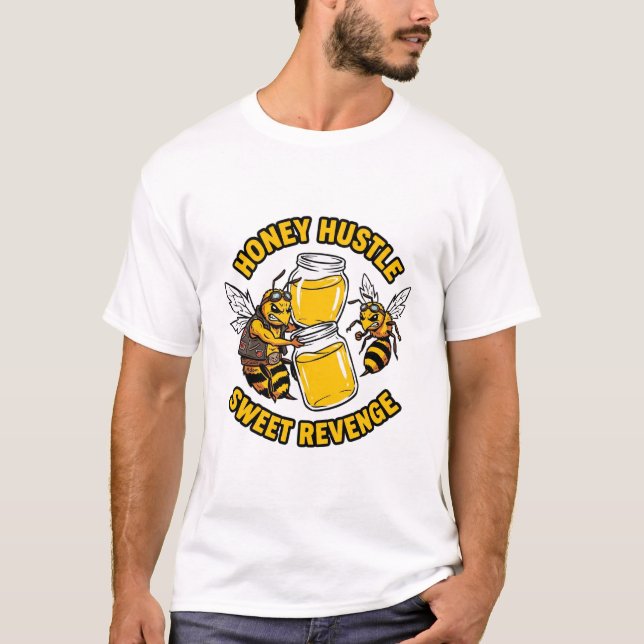 Camiseta Abelha de Mel Hustle Doce Vingança (Frente)