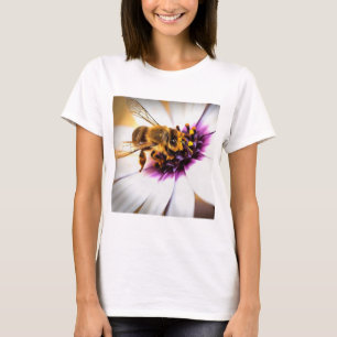 Camiseta Abelha De Mel Na Arte Acrílica De Margarida Africa