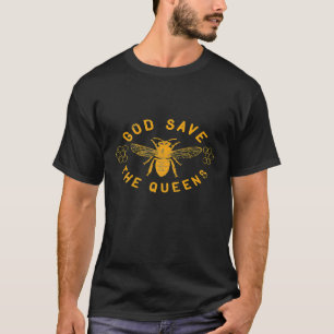 Camiseta Abelha Design Deus Salve A Rainha