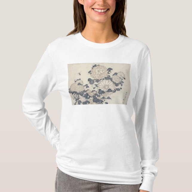 Camiseta Abelha e crisântemos (Frente)