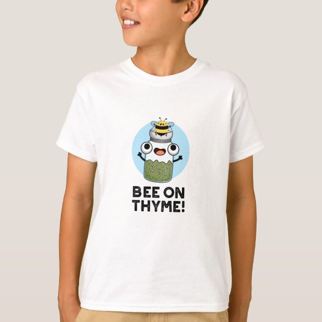 Camiseta Abelha Em Tyme Engraçado Herb Insett Pun (Frente)