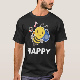 Camiseta Abelha Feliz Sorriso Rosto Feliz Feliz Paz Sorrind