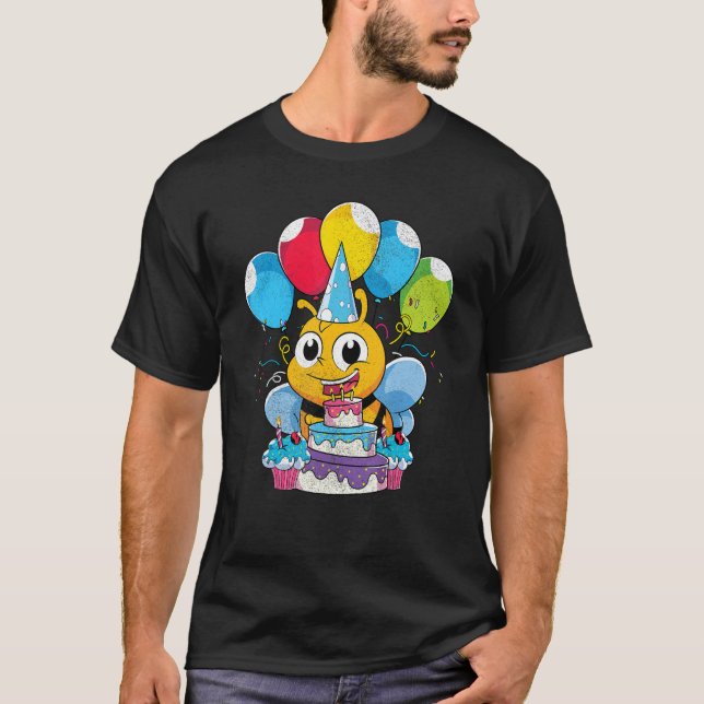 Camiseta Abelha-Festa de aniversário-De-Abelhas-Animais Ins (Frente)