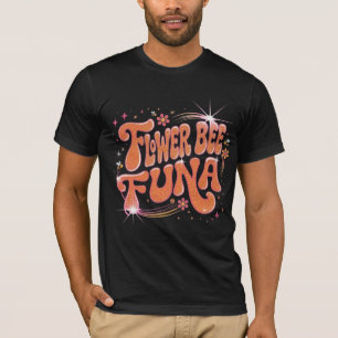 Camiseta Abelha Flor Funa Arte Retro Groovy Psicodélico Ano