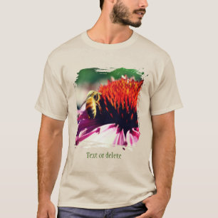 Camiseta Abelha Melífera Em Flor De Margarida Personalizada