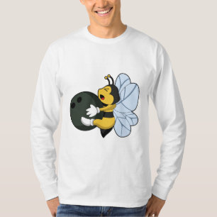 Camiseta Abelha na Boliche com Bola de boliche