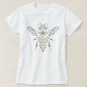 Camiseta abelha ornamentado do mel