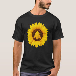 Camiseta Abelha Para Homens Vestir Insetos De Girassol