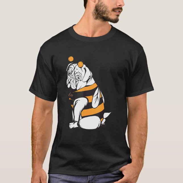 Camiseta Abelha Pug Apicultor Abelha Cachorro (Frente)