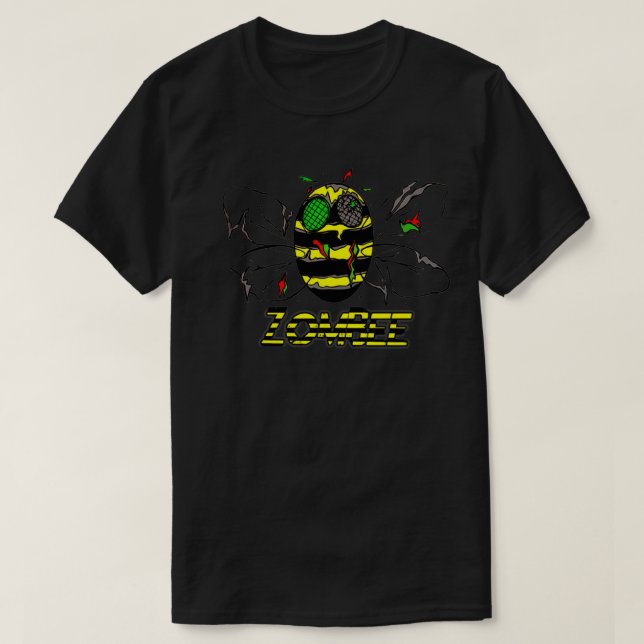Camiseta abelha zombie 3 (Frente do Design)