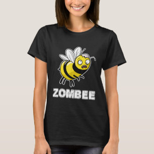 Camiseta Abelha Zumbi do Dia das Bruxas Zombee Pun
