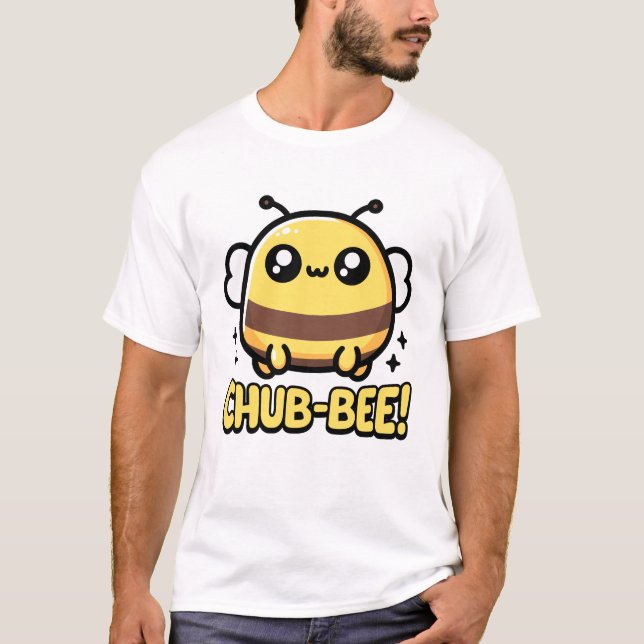 Camiseta Abelhão! Cute Chubby Bee Pun (Frente)