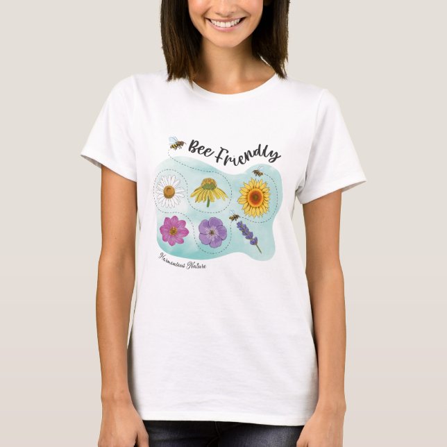 Camiseta Abelhas amigáveis - Natureza Harmoniosa (Frente)