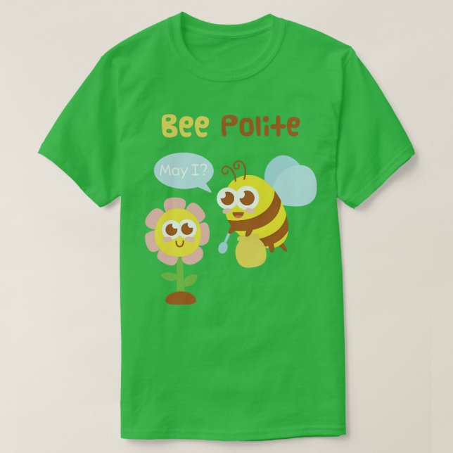 Camiseta Abelhas Bonitas E Flores Abelhas Polidas Engraçada (Frente do Design)