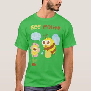 Camiseta Abelhas Bonitas E Flores Abelhas Polidas Engraçada