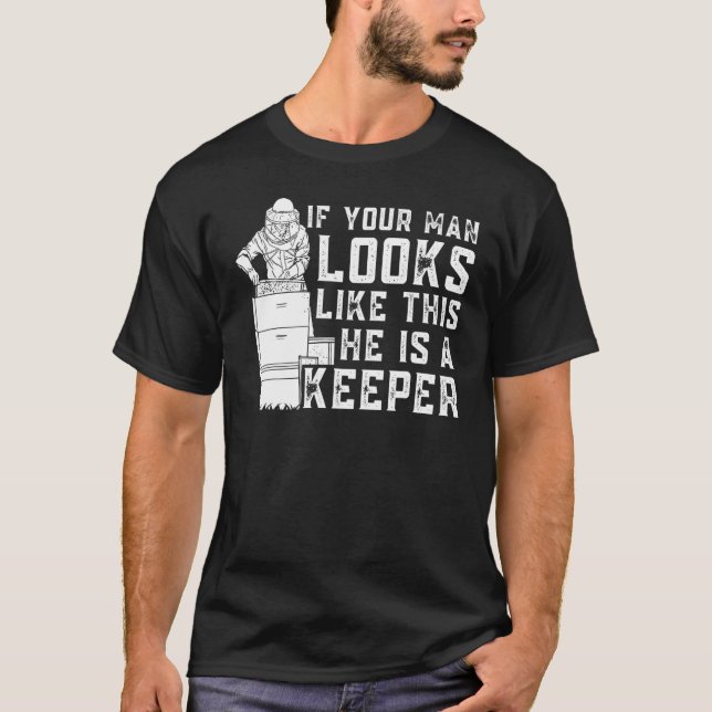 Camiseta Abelhas De Apicultura Se O Seu Homem Se Parece Com (Frente)