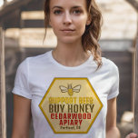 Camiseta Abelhas de apoio Abelhas de Comprar de mel de cria<br><div class="desc">Uma boa camisa para vestir no Mercado de Fazendeiros. Bela bonita num hexágono.</div>