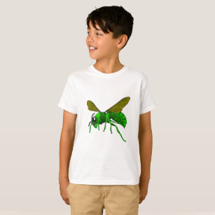 Camiseta Abelhas de cartoon verde e limão