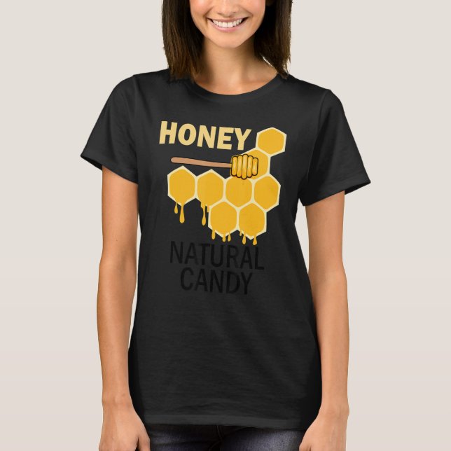 Camiseta Abelhas De Mel De Sabor Natural De Candy (Frente)
