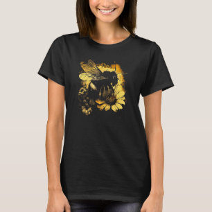 Camiseta Abelhas de mel e abelhão para colmeias americanas