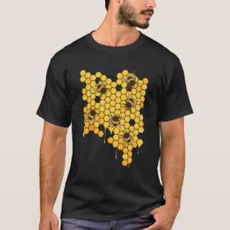 Camiseta Abelhas de Mel Hive Honeycomb Apicultura