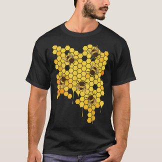 Camiseta Abelhas de Mel Hive Honeycomb Apicultura