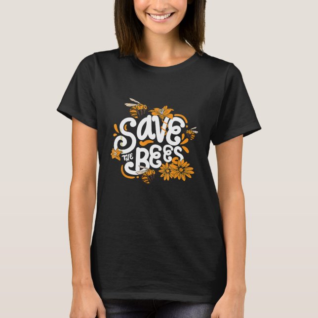 Camiseta Abelhas De Proteção De Abelhas Salvem As Abelhas (Frente)