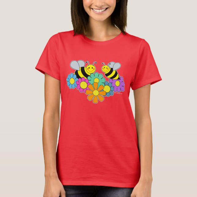 Camiseta Abelhas e Flores (Frente)