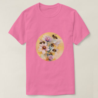Camiseta Abelhas E Flores