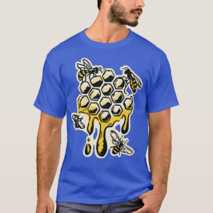 Camiseta Abelhas Em Pente De Mel