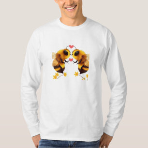 Camiseta ABELHAS EM T-Shirt de Longa Superfície Básica AMOR