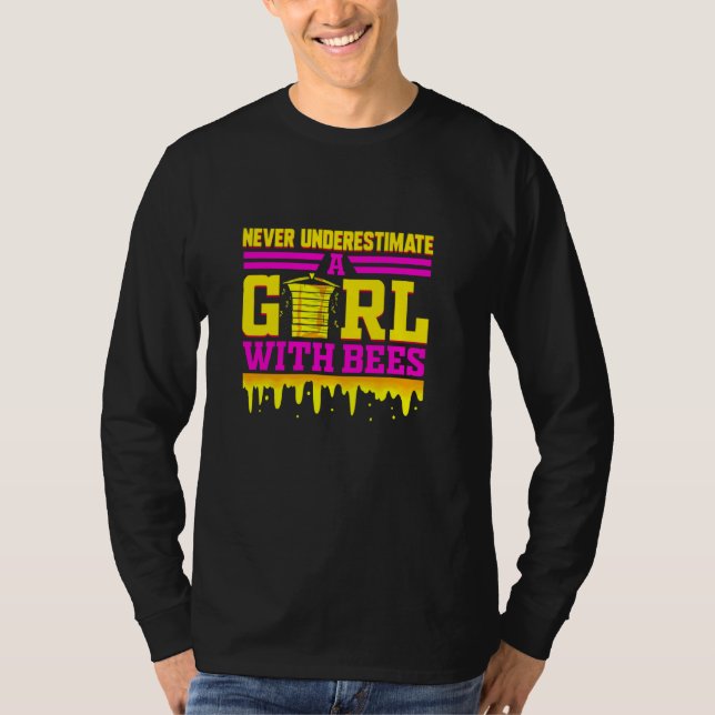 Camiseta Abelhas Engraçadas Para Meninas Mel Api Api (Frente)