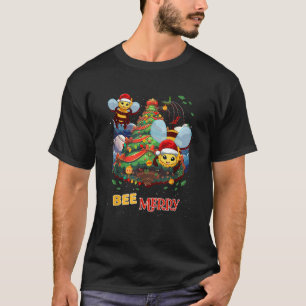 Camiseta Abelhas Felizes Abelhas De Mel X Mas Papai Noel
