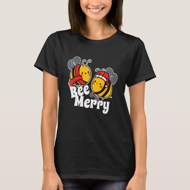 Camiseta Abelhas Felizes, Bela Mel, Papai Noel Natal (Frente)