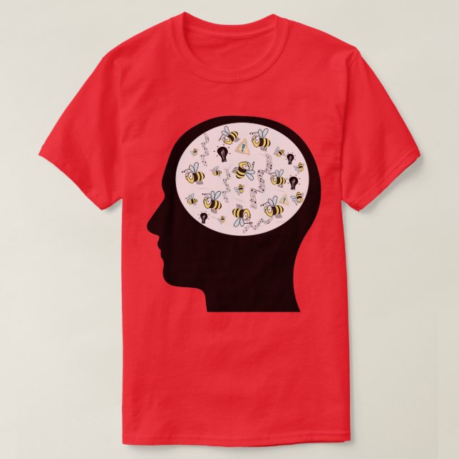 Camiseta Abelhas no meu cérebro ADHD Merch Neurodiversity (Frente do Design)