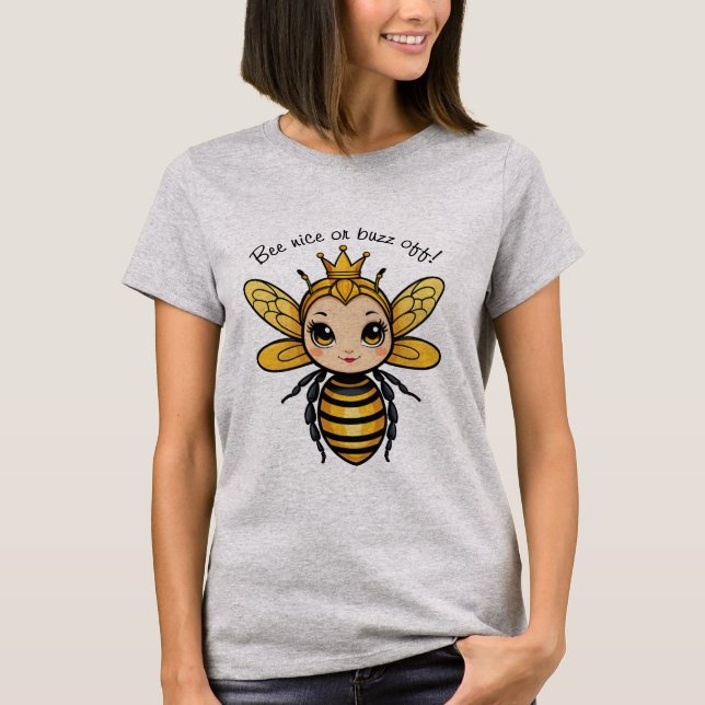 Camiseta Abelhas Ou Buzz Fora - Abelha Rainha (Frente)